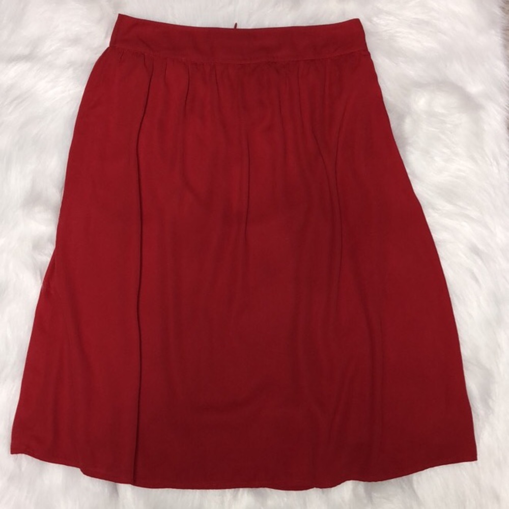 Downeast  knee length red skirt